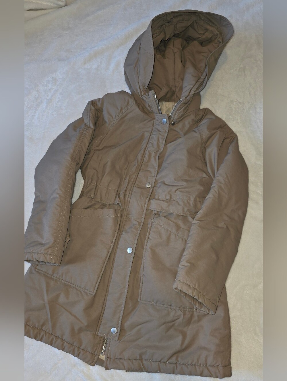 Girls Hooded Parka Zara Coat - Brown